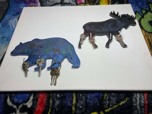 Bear & Moose Design Key Holders